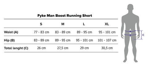 Boost One Run Short Size Guide